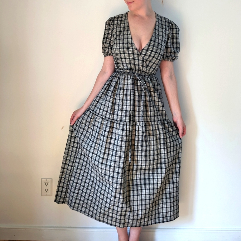 Park&Fifth Hudson Grey Plaid Dress BNWOT